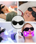 Heavy Duty IPL Laser Protection Safety Glasses With No Sweat Comfort Fit And Matte Black Frame used during spa treatments.