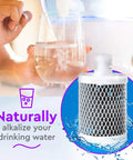 Person pouring water into glass with Alkaline Replacement Water Filter For Home Use, Easy Install And 200 Gallons Of Clean, Great Tasting Water