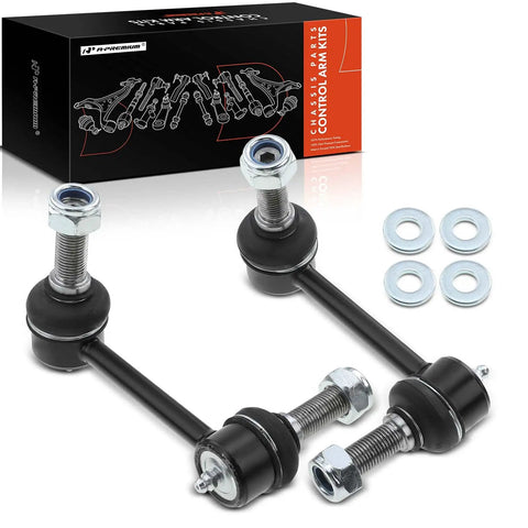 2 Pack Front Sway Bar Links Stabilizer Kit For Chevy Trailblazer SSR GMC Envoy Buick Rainier Saab Nine Seven X Isuzu Ascender Oldsmobile Bravada Easy Install Direct Fit Replacement For Smoother Handling And Responsive Steering with packaging and washers