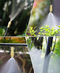 Adjustable Copper Atomizing Nozzle Sprayer For Drip Irrigation Thirty Pack One Quarter Inch Micro Sprinklers spraying water