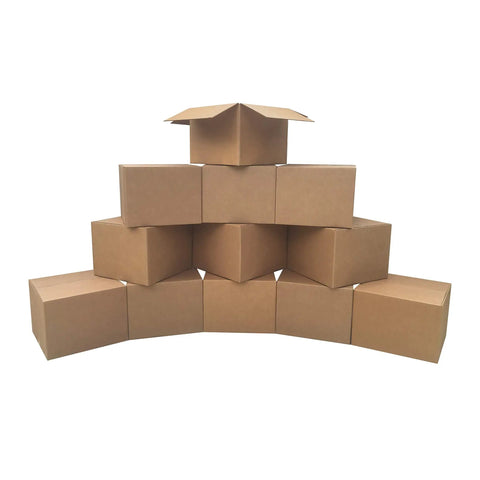 Rock Solid Large Cardboard Moving Boxes For Easy House Moves And Reliable Storage heavy duty boxes stacked in a pyramid shape.