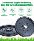 Straight Up Heavy Duty Idler Pulley Replaces AUC16698 And AM106627 For John Deere Zero Turn Mower Deck Parts, black metal pulley with dual sealed bearing.