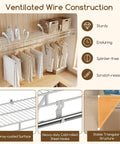 Kick Floor Clutter To The Curb With These Heavy Duty Wall Mounted Closet Shelves Featuring A Ventilated Metal Wire Rack And Sturdy Hanging Rod For Seamless Vertical Organization Setup, showing ventilated wire construction and heavy-duty sheet hooks.