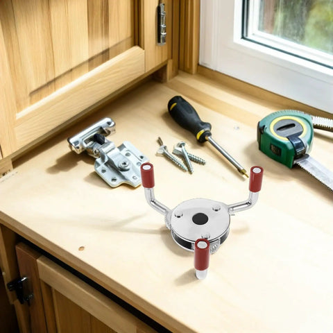 Heavy Duty Smoke Transducer Removal Tool Featuring A Slick Stainless Steel Head For Dead Reliable Fire System Maintenance And Smooth Professional Upgrades on a workbench.