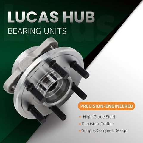Heavy Duty Front Wheel Bearing And Hub Assembly For 1997 To 2004 Dodge Dakota 1998 To 2003 Durango 4wd Six Lug Non Abs Build Tight Smooth Roll Guaranteed, showing high-grade steel hub.