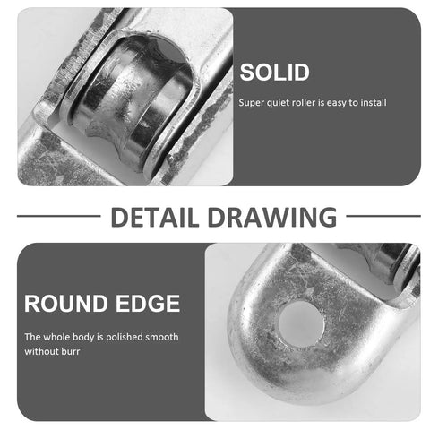 Heavy Duty Nylon Roller Wheels With Double Bearings For Smooth Gliding Sliding Screen Doors Plus Patio Entries Quick Fix Four Pack Replacement Hardware Set detail showing solid construction and round edges.