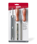 Chainsaw Sharpening Kit 5/32 Inch Chain With Angle Guide And Depth Gauge, package with wooden handles and files