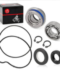 Heavy Duty Water Pump Seal Rebuild Kit With Beefy Bearing And Fresh O Ring Assembly Fits Yamaha Raptor 660R Yfm660R 2001 Through 2005 ATV components including seals and bearings.