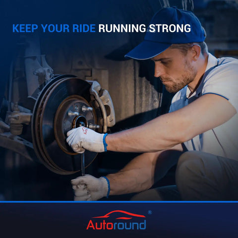 Precision Crafted Front Wheel Hub Assembly For Dodge Dakota And Mitsubishi Raider With 5 Lug Direct Bolt On Replacement Featuring ABS Bearing Compatibility being installed by a technician.