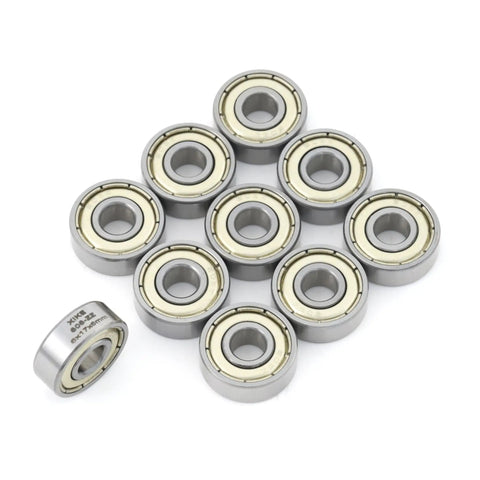 Precision 606ZZ Shielded Deep Groove Ball Bearings Metric 6 By 17 By 6 Millimeters 10 Pack displayed on a white background.
