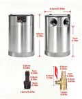 300Ml Double Port Oil Catch Can With Innovative Baffle Plate Design for Efficient Oil Gas Separation, aluminum body with dual ports.