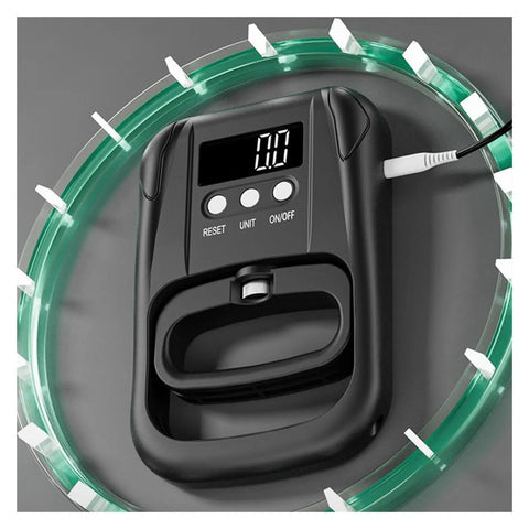 Top Tier Digital Grip Force Gauge Tester Pushes And Pulses Up To 265 Pounds USB Powered Hand Dynamometer close-up view with LCD display.