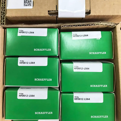 Precision One Way Needle Roller Clutch Bearing With Tough Drawn Cup Housing Built For Heavy Duty Radial Loads And Compact 6X10X12MM Fitment in green boxes.