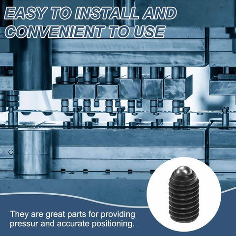 10 Pack M6 Hex Socket Ball Plungers High Carbon Steel spring loaded thumb knobs in a pneumatic setup for accurate pressure.