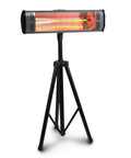 Infrared Space Heater With Tripod Stand, 7 Foot Cord, Black Finish, 100 To 300 Sq Ft Coverage, Instant Quiet Heat, Safe Tip Over