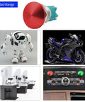 Heavy Hitter Stainless Steel 304 Push Button Switch With A Beefy Red Mushroom Head And Ip66 Waterproof Seal crafted for versatile applications.