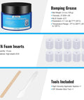 Heavy Duty Pro Grade Washing Machine Damping Grease Kit with 10 Foam Inserts and tools displayed separately