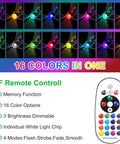 16 color options with remote for 12W RGBW Track Light Heads 6 Pack With 16 Color Options and Remote Dimmer Four Modes Flash Strobe Fade Smooth