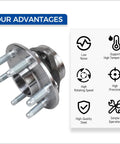Pair Front Rear Wheel Hub Bearing Assembly For 2010 To 2016 Cadillac SRX And 2011 Saab 9 4X Direct Oem Replacement 513289 showcasing features like low noise and high precision.