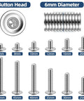 Top Shelf M6 Flanged Button Head Socket Cap Screws 1.0 X 25mm Full Thread Stainless Steel 304 Allen Drive Bolts 50 Pack displayed.