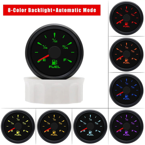 Badass Reliable Fuel Sending Unit With Street Tested Fuel Level Sender And Boat Gauge Kit For Trucks Boats And RVs Featuring Standard 240 To 33 Ohm Output Road Ready Smooth Reading Every Mile Down 8-color backlit gauge with stylish design.