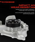 Rock Solid Engine Water Pump V8 5.7L for Dodge Charger Challenger, robust aluminum construction, durable underhood replacement.