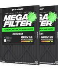 20x25x1 HVAC Air Filter MERV 13 With Activated Carbon For Odor Removal Heavy Duty 3 Layer Furnace Filter 2 Pack image