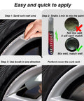 Premium Matte Black Rim Touch Up Paint Pen For Wheel Scratch Repair And Curb Rash Fix Quick Dry Formula application steps