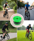 Mountain Bike Tire Liner Inner Tube Flat Protector Pair For 24in 26in 29in Wheels 1mm Thick Polyurethane Barrier shown with cyclists