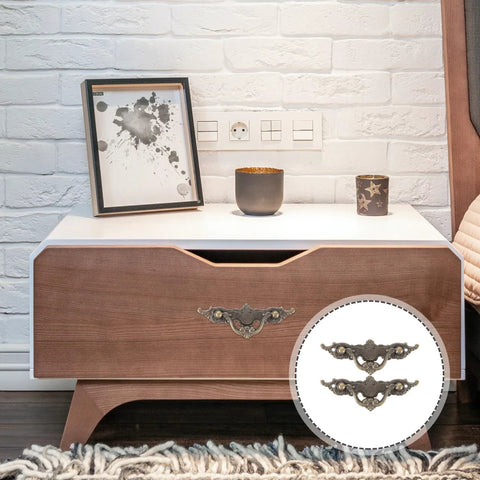 Bedroom dresser with Antique Brass 4.33in Vintage Cabinet Handles, showing easy grip design for smooth drawer operation.