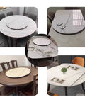 Kickass Lazy Susan Turntable For Dining Tables Featuring Smooth Spinning Motion And Top Tier Marble Look Serving Tray in various dining setups.