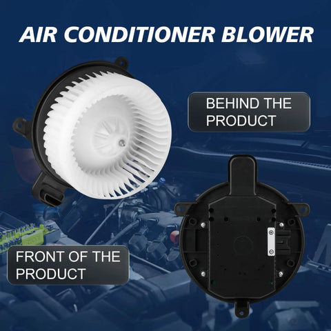 Front Hvac Heater Blower Motor Fan Assembly For Toyota Sienna Lexus Es350 Sequoia 2011 To 2017 showing front and back views.