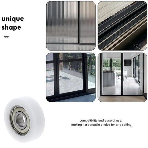 Top Shelf Set Of 4 Sliding Door And Window Pulleys Zero Sweat Replacement Nylon Guide Rollers Easy Install for smooth sliding on 30mm tracks.