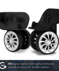 Top Shelf Luggage Wheels Replacement Pair Built Tough With Metal Bearings To Give Your Suitcase A Smooth Ride Across Any Terrain Using Four Screw Holes For A Secure And Reliable Fit.