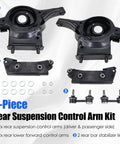 Complete 6-Piece Heavy Duty Rear Suspension Control Arm Kit With Lower Forward Arms and Stabilizer Links for 2013-2018 Nissan Altima showing components.