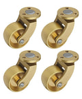 Heavy Duty Brass Caster Set Of 4 Built Dang Tough To Roll Out Like Butter On Hardwood Or Tile Super Chill 360 Degree Pivot Glides Past Furniture With Zero Hassle Holds Firm At Four Hundred Forty Pounds Includes Standard Mounting Bolts - close-up view of brass wheels
