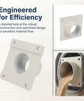 Diyeah Industrial Dryer Discharge Flange Adapter Steel Bottom Outlet Connector Anti-Slip Design installed for material flow