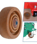 Heavy Duty 4 Inch Nylon Caster Wheel Replacement For Oven Rack And Freezer Cart, High Temperature Roller close-up view.