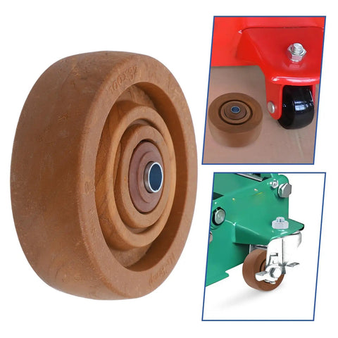 Heavy Duty 4 Inch Nylon Caster Wheel Replacement For Oven Rack And Freezer Cart, High Temperature Roller close-up view.