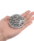 12Mm 304 Stainless Steel Precision Bearing Balls Featuring Top Shelf G100 Grade specs in a hand, ready for daily shop tasks.