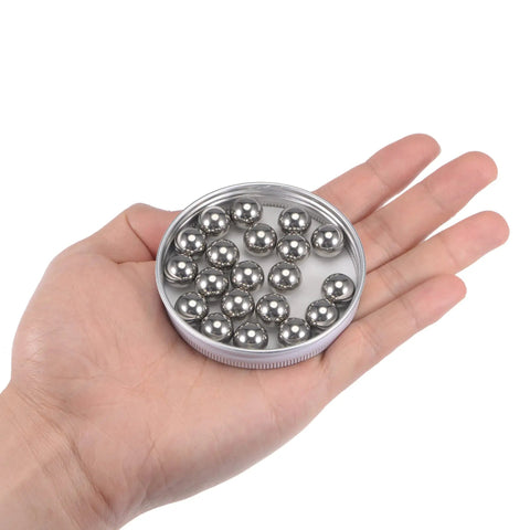 12Mm 304 Stainless Steel Precision Bearing Balls Featuring Top Shelf G100 Grade specs in a hand, ready for daily shop tasks.