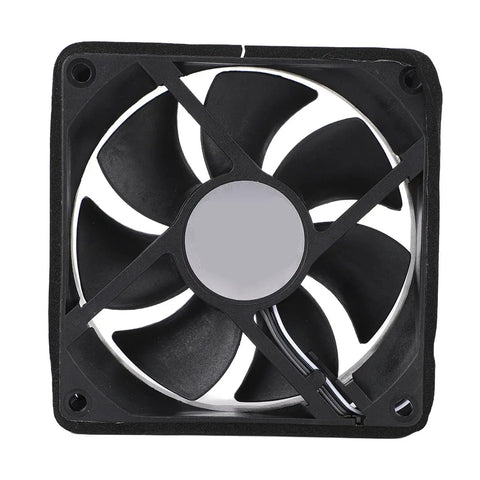 External Exhaust Fan Kit For 3D Printers With Smart Touch Screen Controls And Auto Air Extraction To Keep The Shop Buttery Smooth And Swap Stale Odors For Crisp Air Anytime - top view of fan blades.