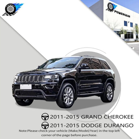 Black Jeep Grand Cherokee from 2011-2015 featured with Hardcore 16 Piece Suspension Kit With Upper And Lower Control Arms Plus Ball Joints.