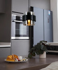 Matte Black Pendant Lights For Kitchen Island 7 Inch Adjustable Mini Glass Hanging Lights Decorative Lighting Fixture