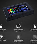 All New Touch Screen OBD2 Code Reader With Digital Gauges And Trip Computer with capacitive touch screen and easy install features.