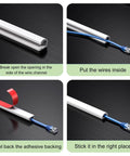 Instruction steps for Self Adhesive Cable Raceway For Floors And Walls PVC Wire Channel Cord Cover 98 Ft White Keeps Cords Tidy And Safe
