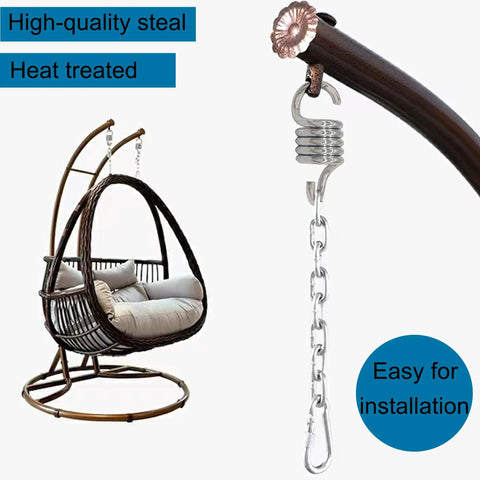 Heavy Duty Porch Swing Springs 2 Pack 750Lbs Each Total 1500Lbs Capacity For Ceiling Mount Indoor Outdoor Hammock Chair Suspension