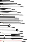 Black Clock Hands Replacement Kit With 14 Styles Aluminum Non Ticking Hands For DIY Clock Repair, 14 size options shown