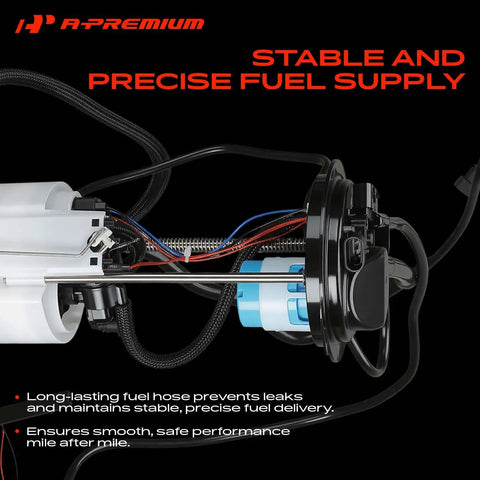 Heavy Duty Electric Fuel Pump Module Assembly For Chevrolet Equinox Pontiac Torrent 2007 V6 3.4L showing fuel connectors and hoses.