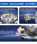 Pair 513277 Wheel Bearing and Hub Assembly Set showing sealing surface and durability features for heavy duty use.